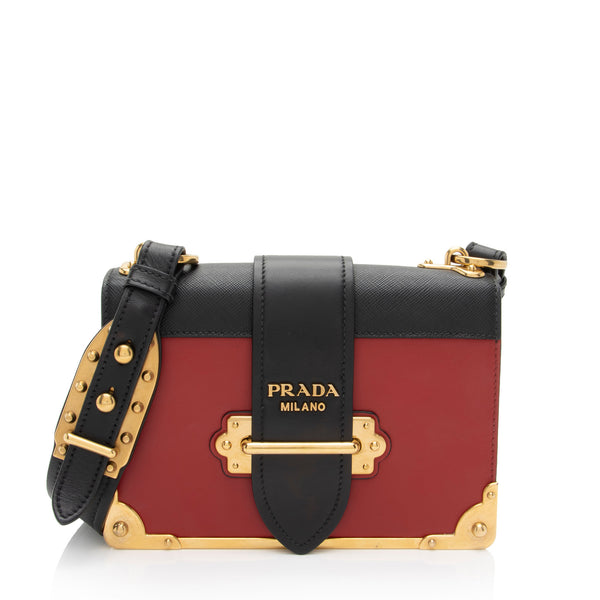 Prada Calfskin Cahier Shoulder Bag (SHF-I9m1ff)