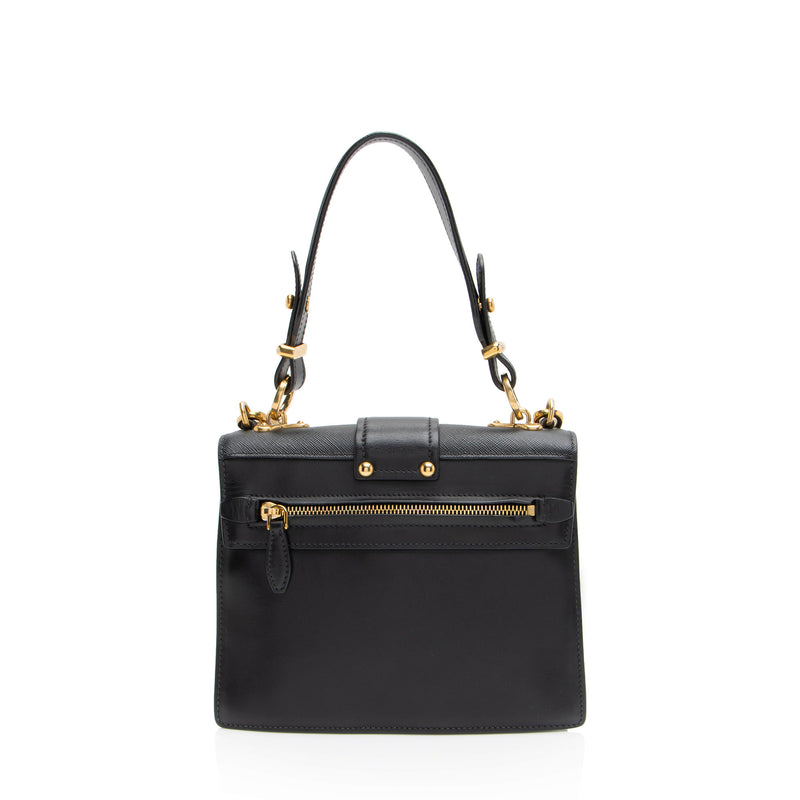 Prada Calfskin Cahier Top Handle (SHF-8JhaOh)