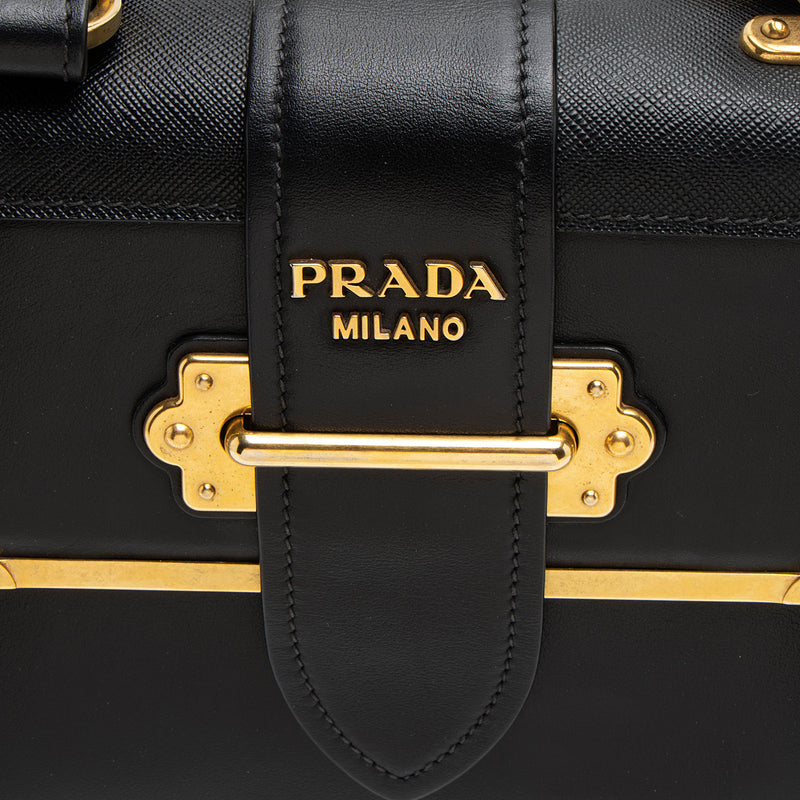 Prada Calfskin Cahier Top Handle (SHF-8JhaOh)