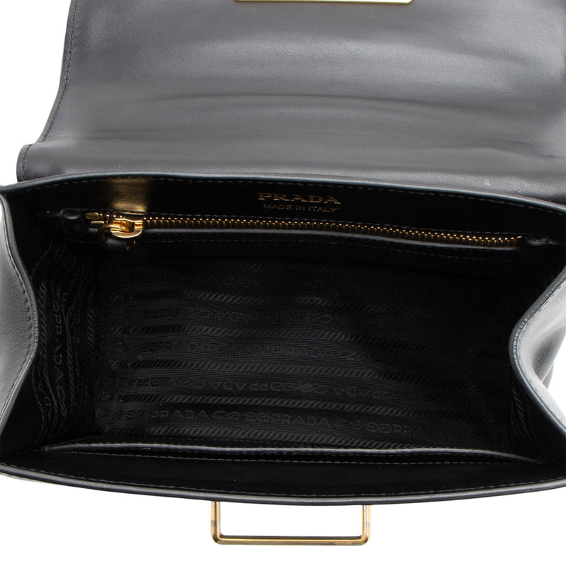 Prada Calfskin Cahier Top Handle (SHF-8JhaOh)