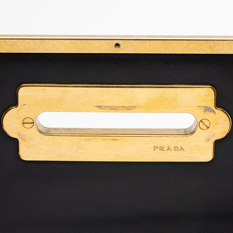 Prada Calfskin Cahier Top Handle (SHF-8JhaOh)