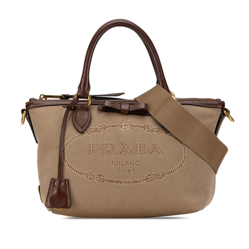 Prada Canapa Logo Satchel (SHG-idyuYZ)