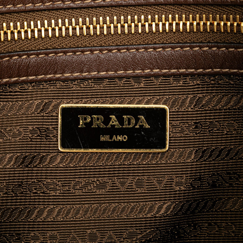 Prada Canapa Logo Satchel (SHG-idyuYZ)