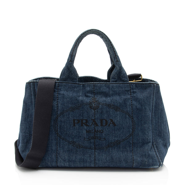 Prada Canapa Logo Shopping Tote (SHF-EaCNS9)