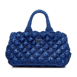 Prada - Women's Crochet Shoulder Bag - Natural - Leather