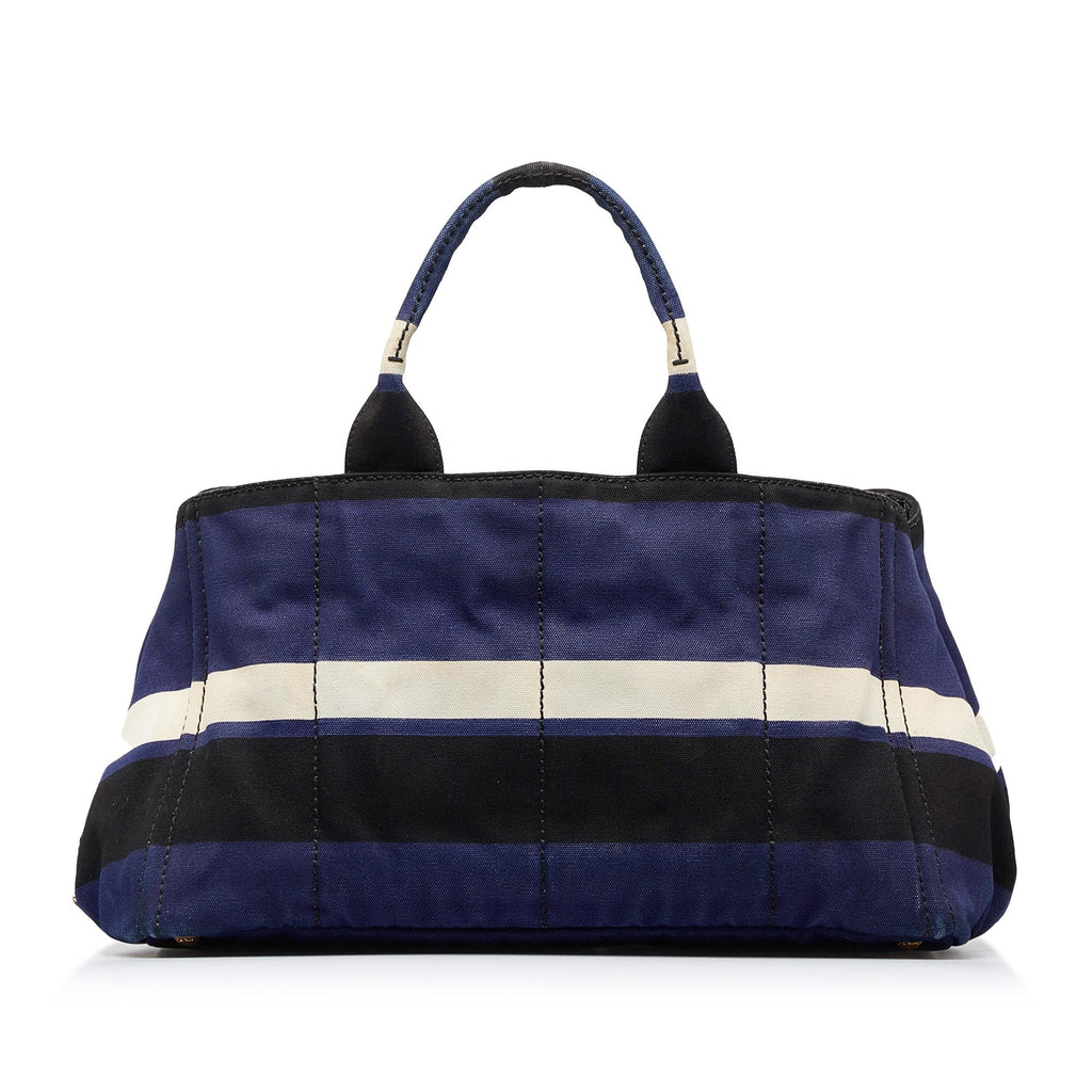 PRADA Tote Bag blue blue white black canvas Canapa multicolor from