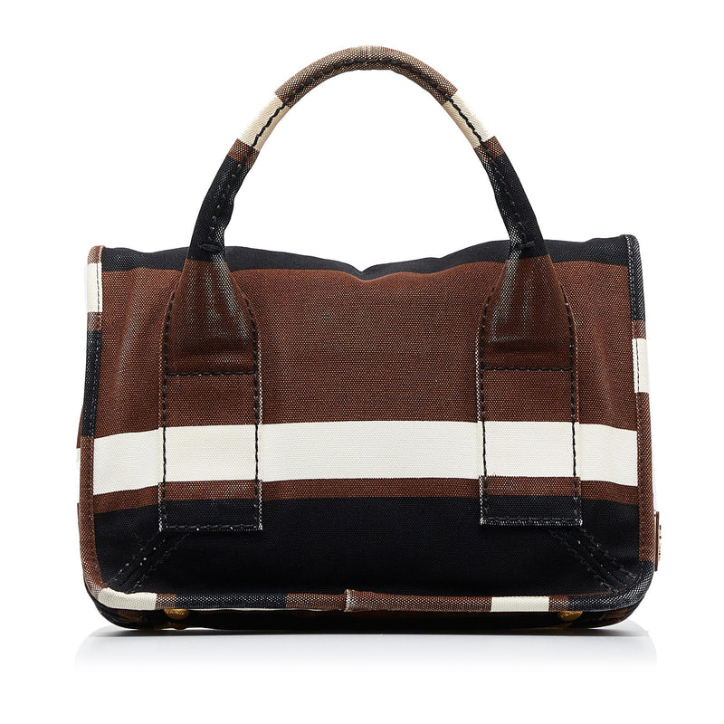 Prada Canapa Righe Stripe Tote Bag (SHG-27071) – LuxeDH