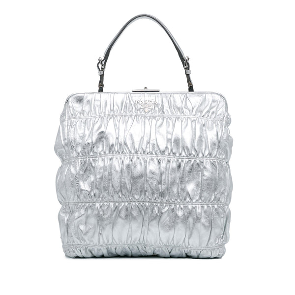 Prada Gaufre Nappa Dressy Frame Top Bag (SHG-lxmVYH)