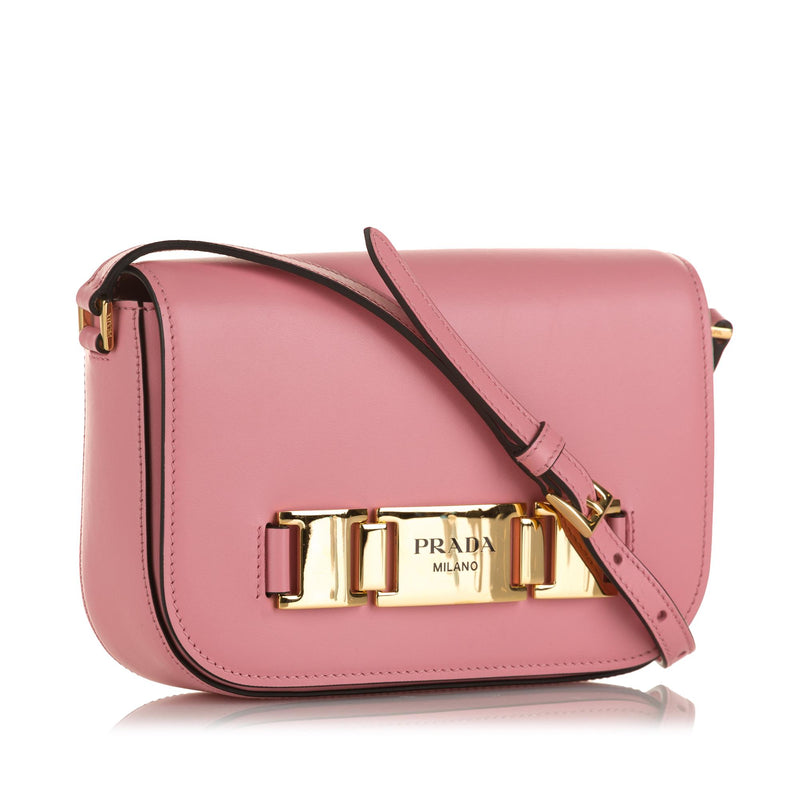 Prada Glace Calf Etiquette Crossbody (SHG-L8VJVr)