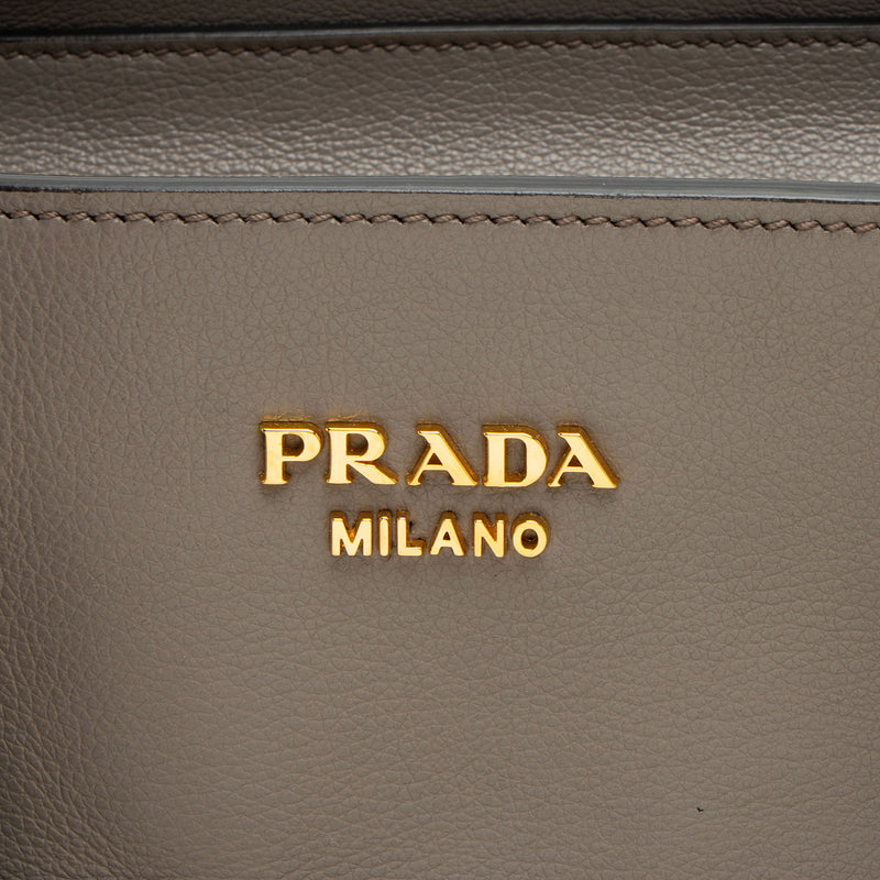 Prada Glace Calf Twin Pocket Tote (SHF-hyPjNV)