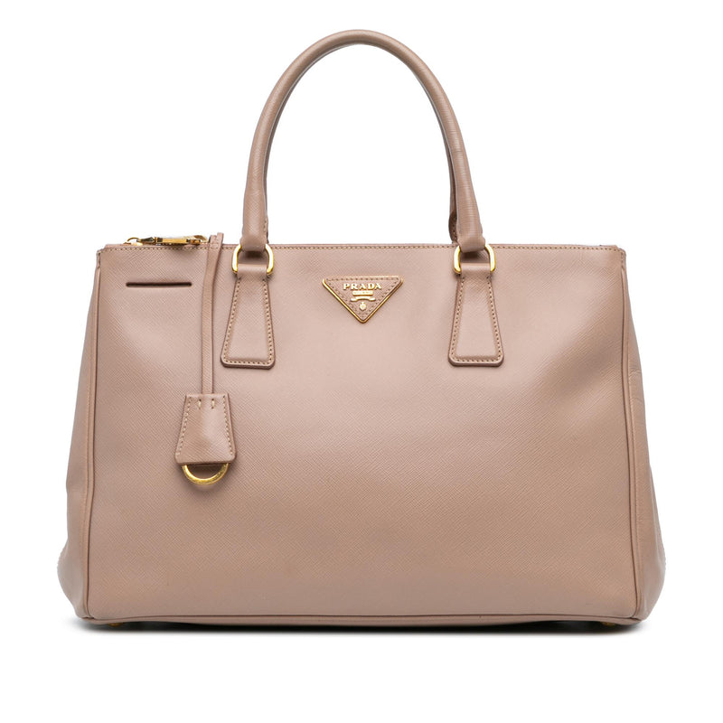 Prada Large Saffiano Galleria Double Zip Satchel (SHG-8r6kuU)