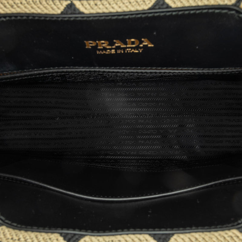 Prada Large Triangolo Jacquard Symbole Tote (SHG-1CIqb4)