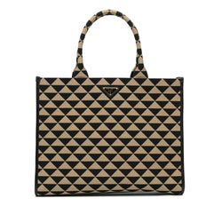 Prada Large Triangolo Jacquard Symbole Tote (SHG-1CIqb4)