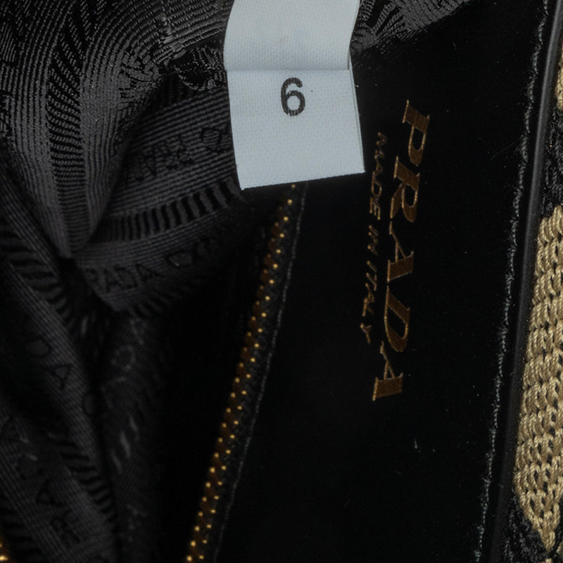 Prada Large Triangolo Jacquard Symbole Tote (SHG-1CIqb4)