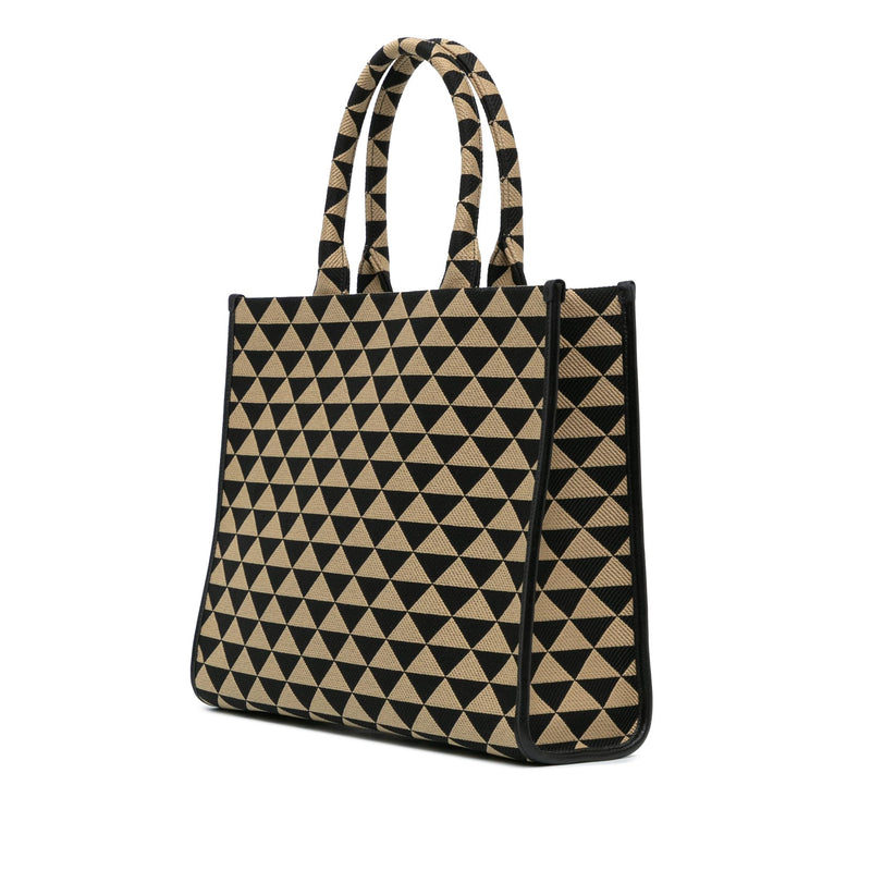 Prada Large Triangolo Jacquard Symbole Tote (SHG-1CIqb4)