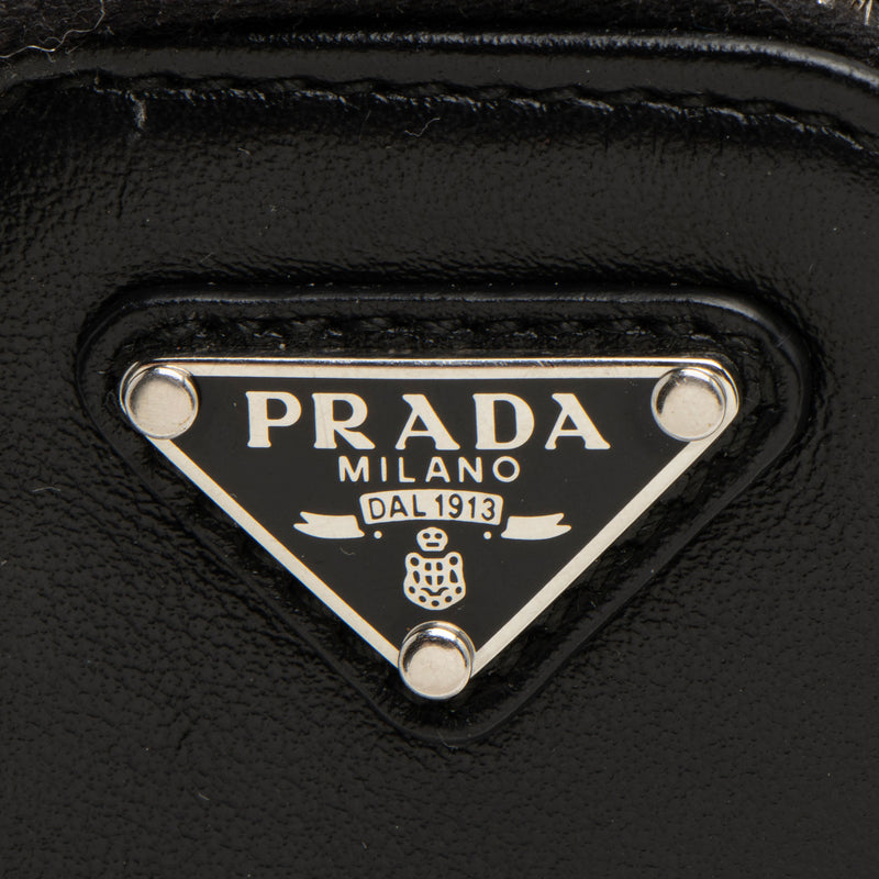 Prada Leather Triangle Logo Crossbody (SHF-WNdJcF)