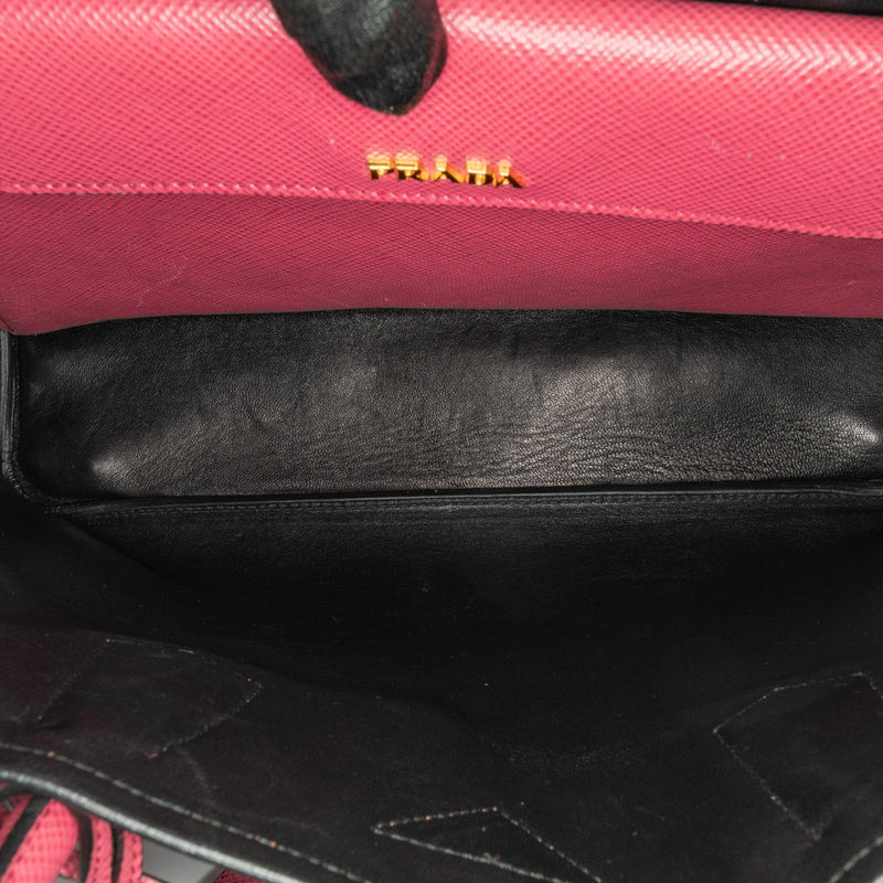 Prada Medium Saffiano Cuir Double Satchel (SHG-8brCMc)