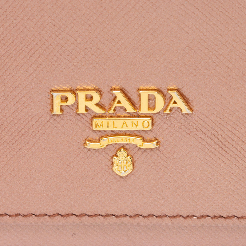 Prada Metallic Saffiano Continental Wallet (SHF-LofAvT)