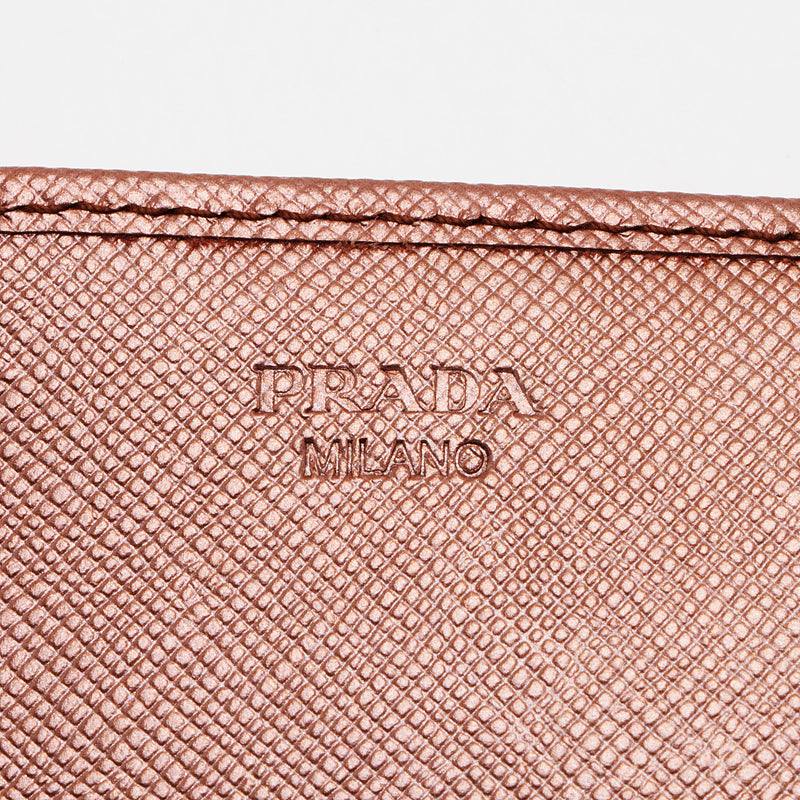 Prada Metallic Saffiano Continental Wallet (SHF-LofAvT)