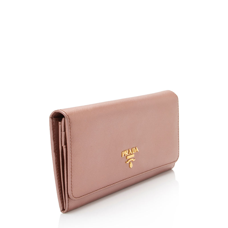 Prada Metallic Saffiano Continental Wallet (SHF-LofAvT)