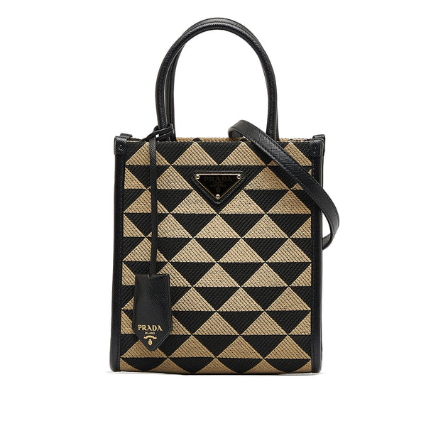 Prada Mini Symbole Triangolo Tote (SHG-3OB7VR)