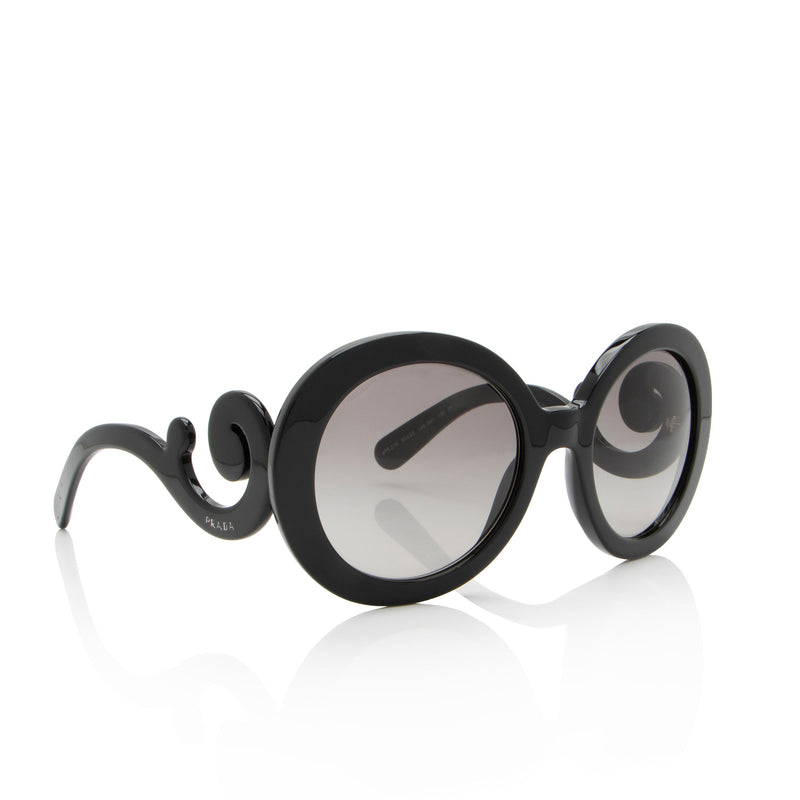 Prada Minimal Baroque Round Sunglasses (SHF-l7g3Uj)