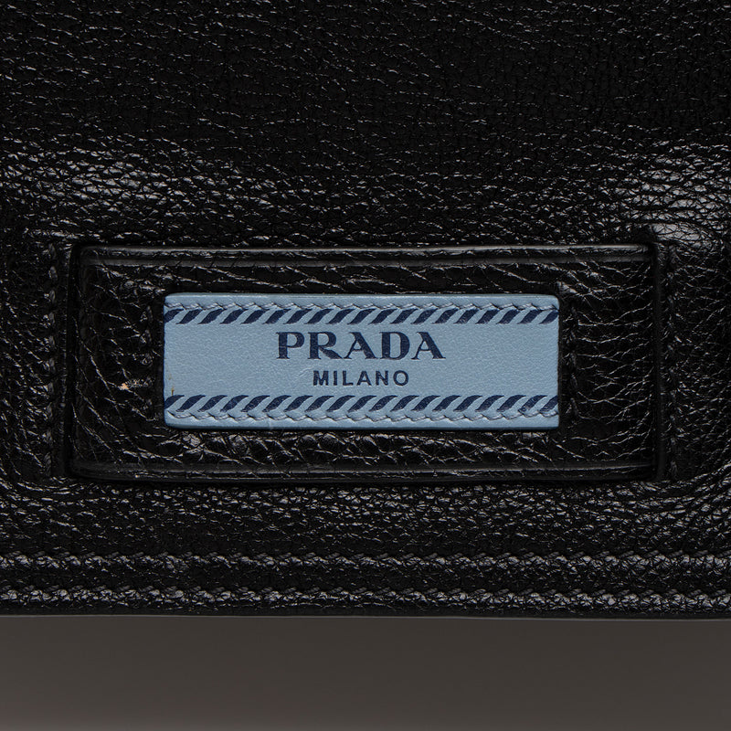 Prada Ombre Glace Calf Etiquette Flap Messenger (SHF-y4FMYP)