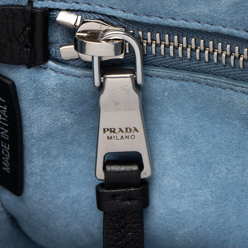 Prada Ombre Glace Calf Etiquette Flap Messenger (SHF-y4FMYP)