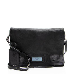 Prada Ombre Glace Calf Etiquette Flap Messenger (SHF-y4FMYP)