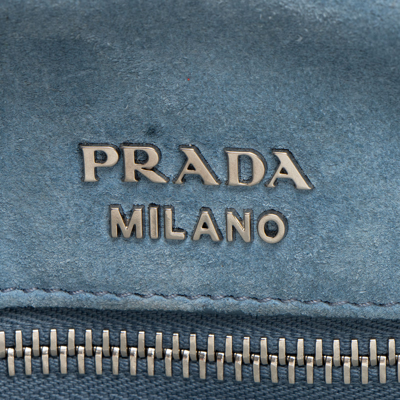 Prada Ombre Glace Calf Etiquette Flap Messenger (SHF-y4FMYP)