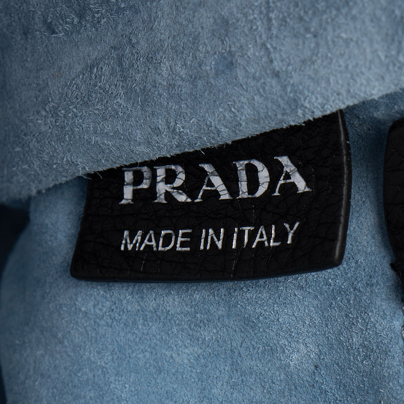 Prada Ombre Glace Calf Etiquette Flap Messenger (SHF-y4FMYP)