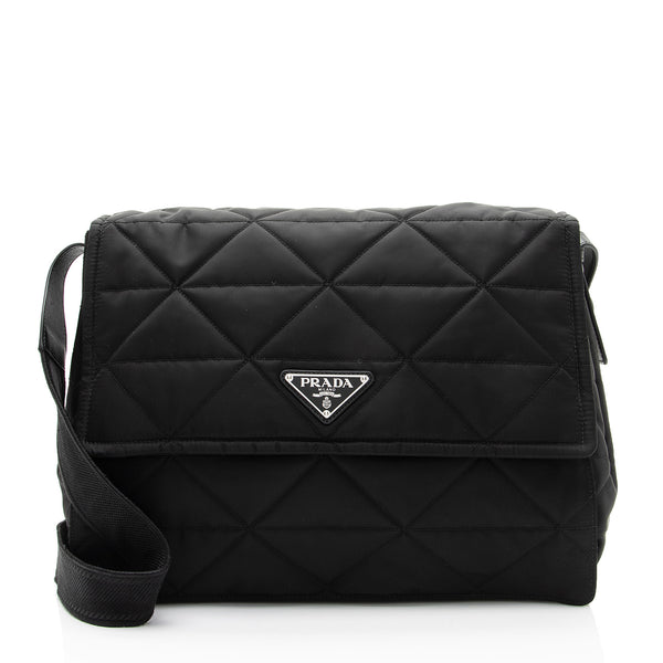 Prada Padded Re-Nylon Flap Messenger (SHF-P9FJ2R)