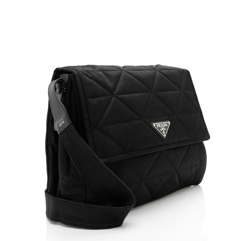 Prada Padded Re-Nylon Flap Messenger (SHF-P9FJ2R)