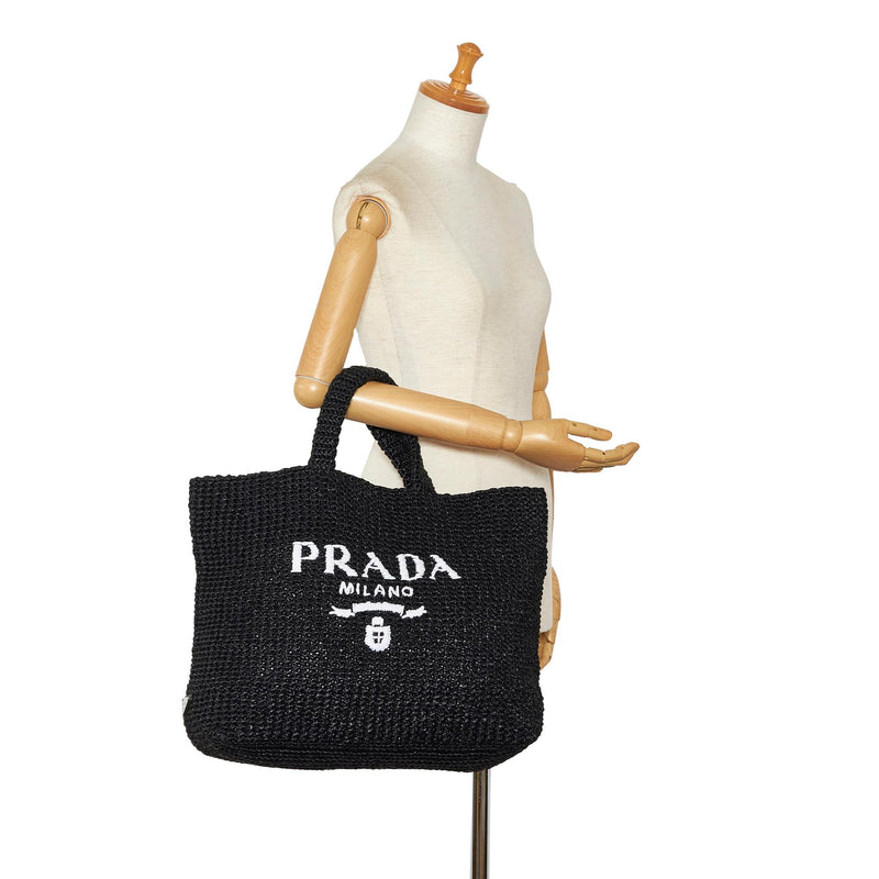 Prada Raffia Basket Tote Bag (SHG-36698) – LuxeDH