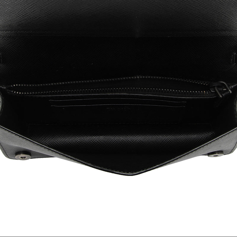 Prada Saffiano Continental Wallet on Chain Bag (SHF-SzvpEr) – LuxeDH