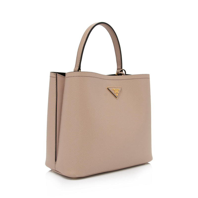 Medium Saffiano Leather Panier Bag