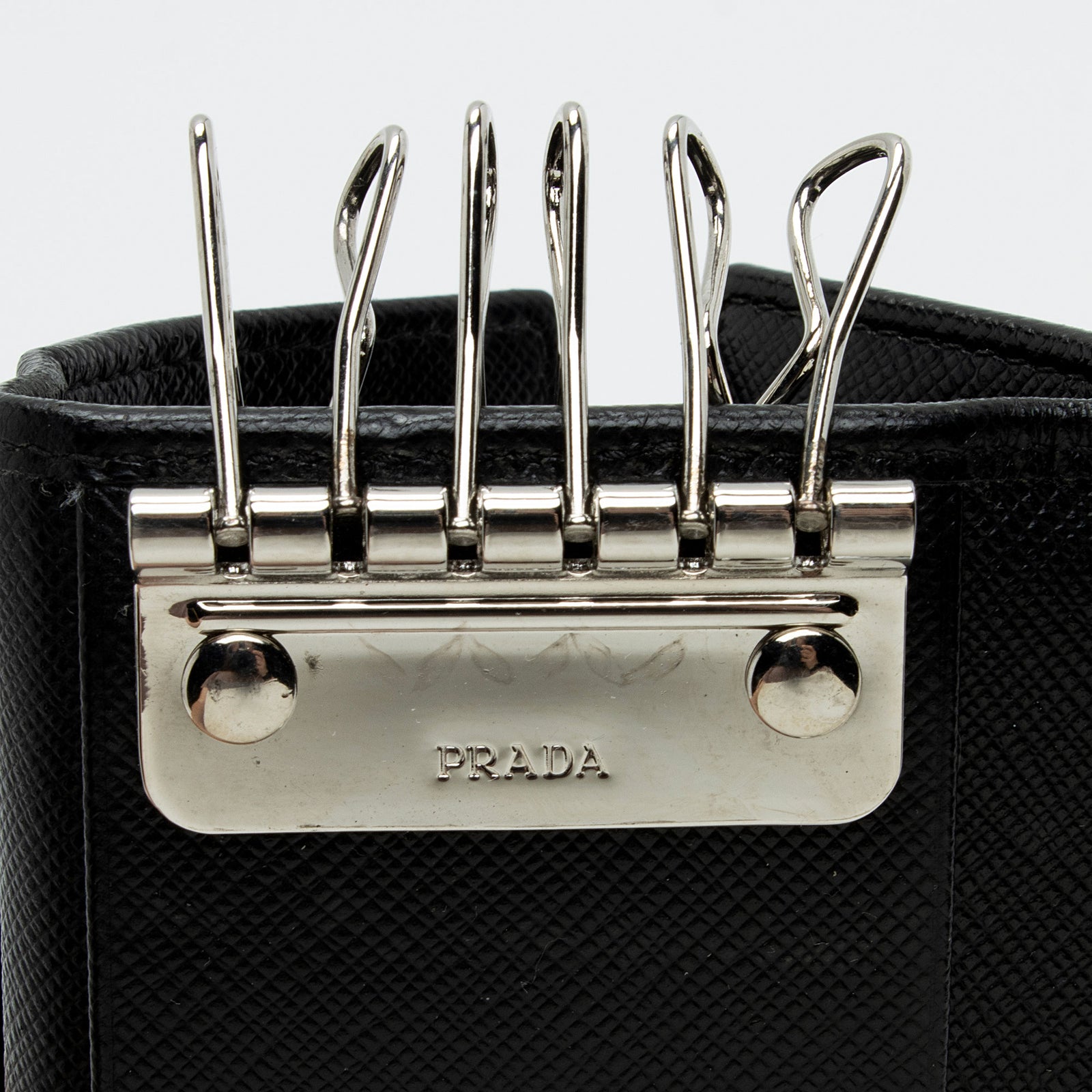 Prada Saffiano Leather 6 Key Holder SHF EQhuOd LuxeDH