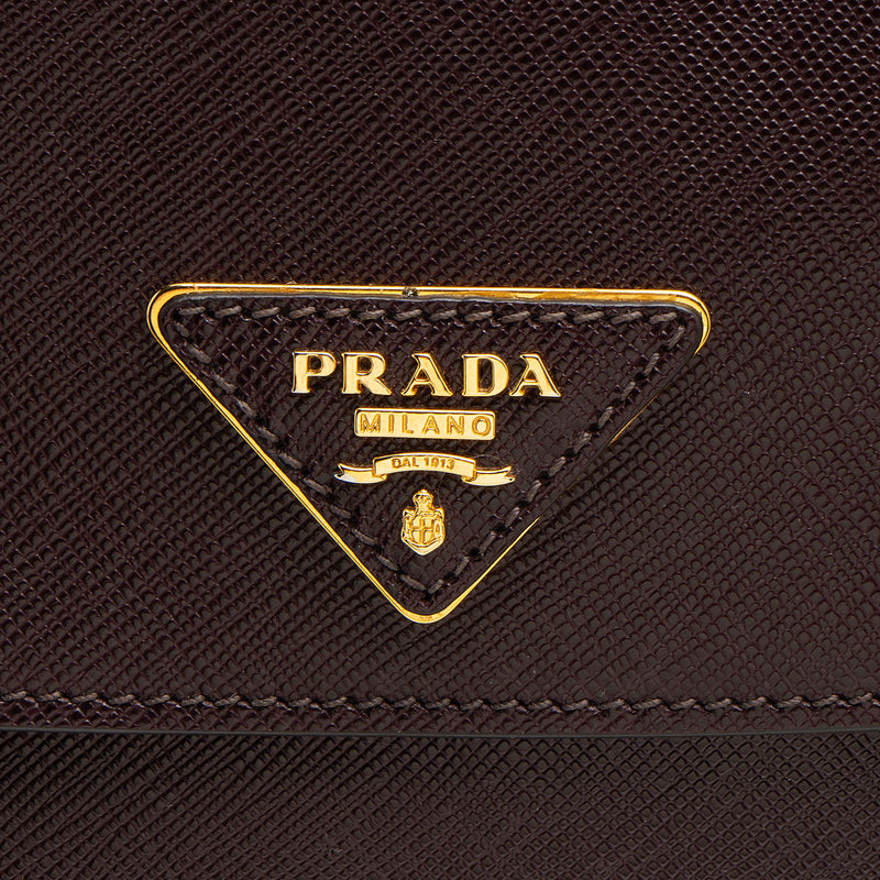 Prada Saffiano Lux Buckle Mini Messenger (SHF-6x5LZh)