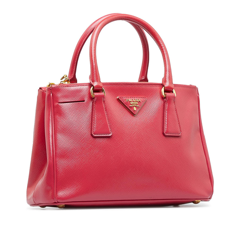 Prada Mini Promenade Saffiano Lux Leather Crossbody Bag in Red
