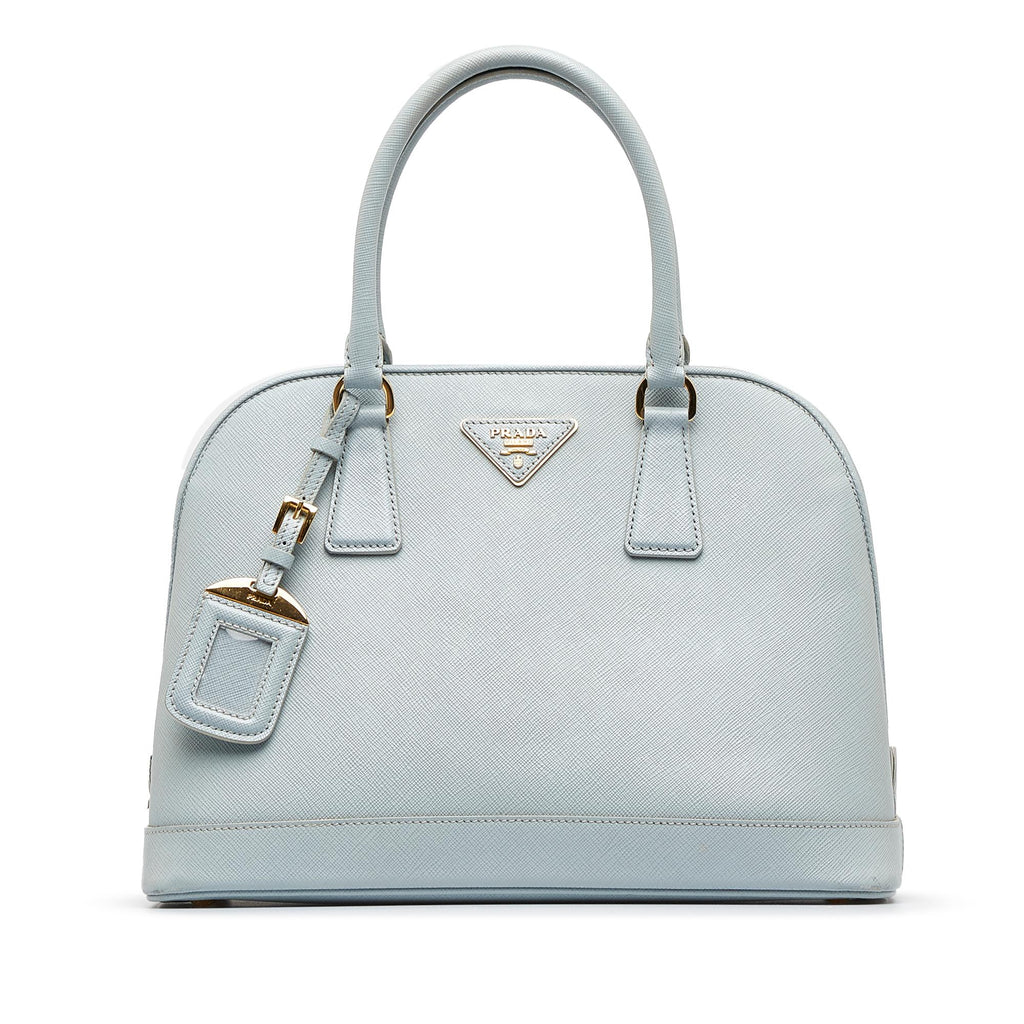 Prada Vintage - Saffiano Leather Lux Promenade Satchel Bag - Blue