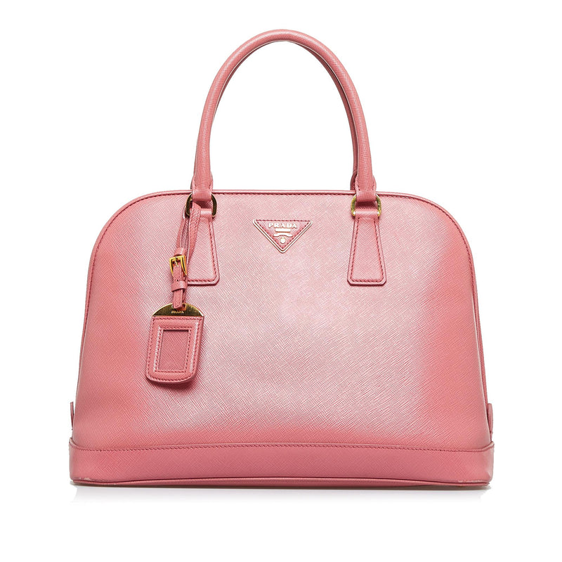 PRADA Promenade Saffiano Leather Satchel Bag Pink