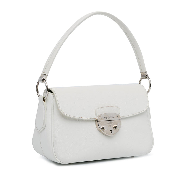 Prada Saffiano Lux Pushlock Flap (SHG-mwdTHV)