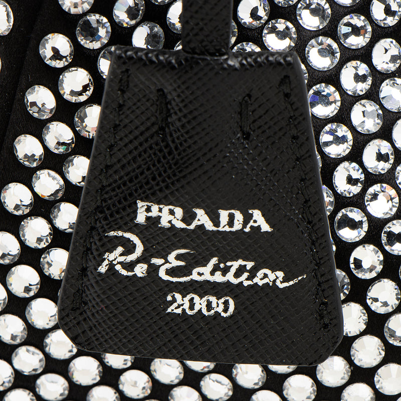 Prada Satin Crystal Re-Edition 2000 Mini Bag (SHF-mpo4yn)