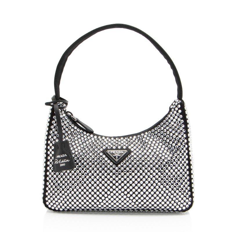 Prada Satin Crystal Re-Edition 2000 Mini Bag (SHF-mpo4yn)