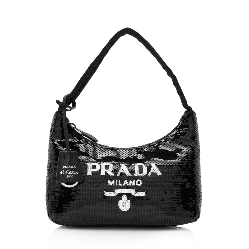 PRADA Tessuto Nylon Mini Re-Edition 2000 Shoulder Bag Black