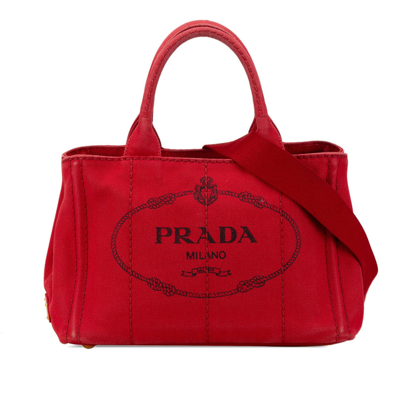 Prada Small Canapa Logo Satchel (SHG-CpUC7e)