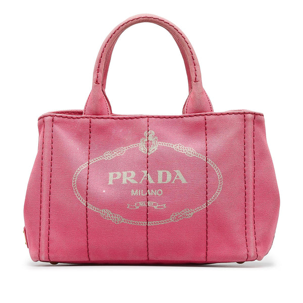 Prada Small Canvas Canapa Logo Satchel (SHG-qLbFUC)