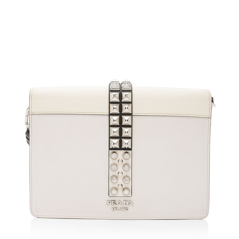 Prada Studded Calfskin Elektra Small Shoulder Bag (SHF-AwovzB)