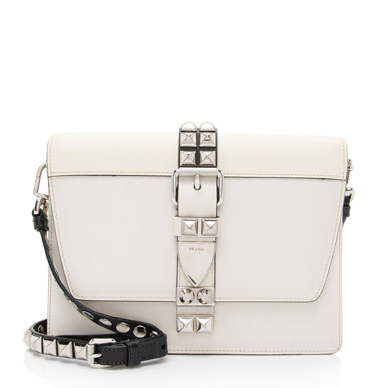 Prada Studded Calfskin Elektra Small Shoulder Bag (SHF-AwovzB)