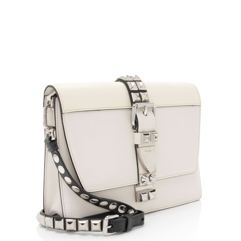 Prada Studded Calfskin Elektra Small Shoulder Bag (SHF-AwovzB)